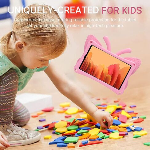 JGY Fire HD 10 Kids Tablet 10.1 11th Gen Pretty Butterfly Case for Kids Girl EVA Foam Full Cover Sturdy Fire HD 10 Case with Stand Pencil Holder Shockproof Rugged Case for Fire HD 10 Tablet (Pink) in Saudi Arabia