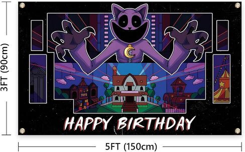 Scary and Terrifying Birthday Decorations Party Supplies for Photography Playtime Themed Birthday Party Wall Background in Saudi Arabia