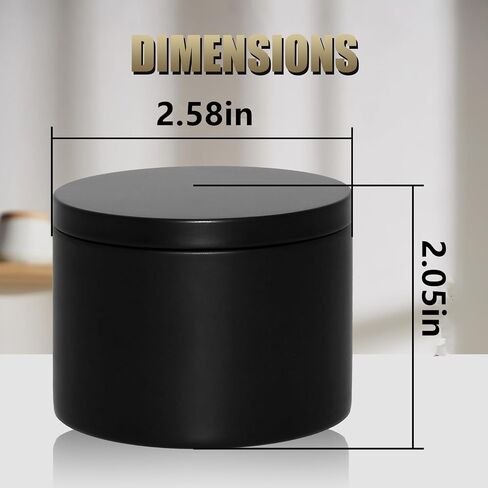 24 Pieces 4OZ Black Candle jars,Bulk Candle Making Tins Candle Containers,Used for Candle Making Jars Dry Storage Tins For Tea Candy Spice Gifts in Saudi Arabia