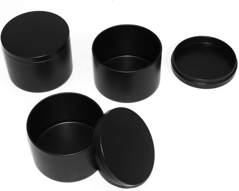24 Pieces 4OZ Black Candle jars,Bulk Candle Making Tins Candle Containers,Used for Candle Making Jars Dry Storage Tins For Tea Candy Spice Gifts in Saudi Arabia
