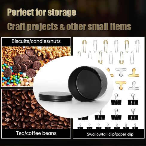 24 Pieces 4OZ Black Candle jars,Bulk Candle Making Tins Candle Containers,Used for Candle Making Jars Dry Storage Tins For Tea Candy Spice Gifts in Saudi Arabia