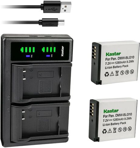 Kastar 2-Pack BP-DC15 Battery and LTD2 USB Charger Replacement for Leica BP-DC15 Battery, Leica BC-DC15 Charger, Leica Type 109 Leica C-Lux Leica D-Lux Leica D-Lux 7 Digital Cameras in Saudi Arabia