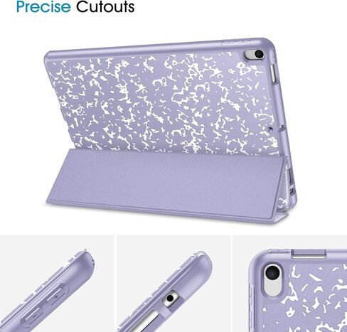 حافظة Fintie SlimShell لجهاز iPad Air الجيل الثالث 10.5 بوصة 2019 / iPad Pro 10.5 بوصة 2017 مع حامل أقلام مدمج - حامل ذكي خفيف الوزن وغطاء خلفي ناعم من مادة TPU، تنبيه/غفو تلقائي (كتاب تكوين أرجواني) in Kuwait