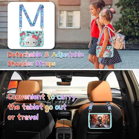 حافظة لجهاز iPad Mini 6 للأطفال البنات مقاس 8.3 بوصة 2021 مع واقي شاشة وحزام كتف ومسند كارتوني لطيف من السيليكون المقاوم للأطفال لجهاز iPad Mini الجيل السادس in Kuwait
