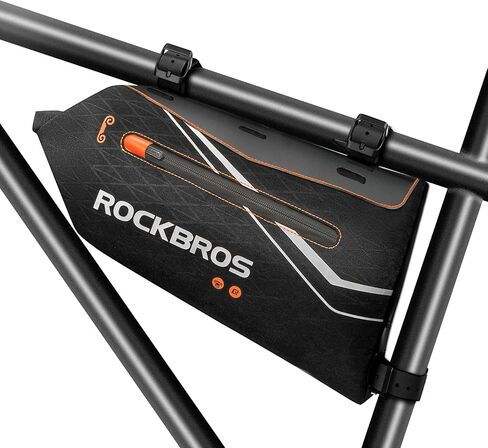 ROCKBROS حقيبة إطار دراجة 3.5L سعة كبيرة دراجة حقيبة مقاومة للماء دراجة حقيبة التخزين حقيبة مثلث أعلى كيس أنبوب للدراجات الطريق الجبلية in Saudi Arabia