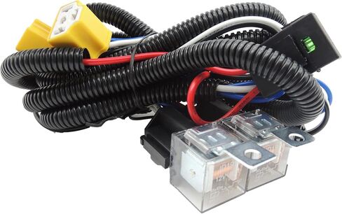 HiSport H4 LED Headlight Wiring Harness H6054 Relay Harness Compatible with Toyota 95-97 Tacoma 88-95 Pickup Fix Dual Ground Problem （Yellow Plug） in Saudi Arabia