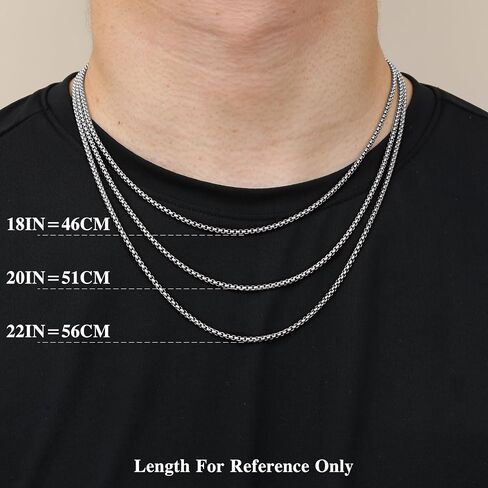 YADOCA 925 Sterling Silver Cross Necklace for Men - Silver Black Gold Mens Cross Necklaces Chain Crucifix Cross Pendant Necklaces 2.5mm Stainless Steel Cross Chain 18-22 Inch 1PCS in Saudi Arabia