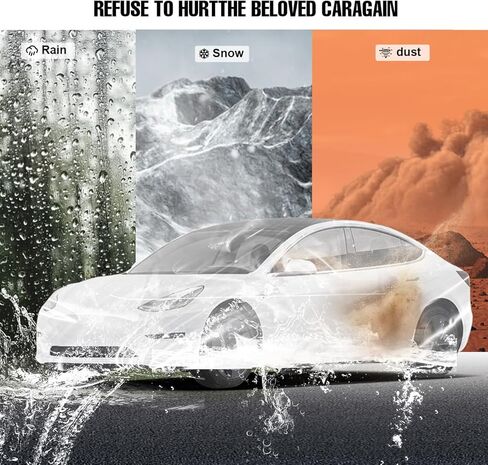 5 Pack Universal Disposable Car Covers - Waterproof Plastic Car Cover for Automobiles - Universal Vehicle Cover with Elastic Band for Sedan Outdoor Snow Rain Weather (15.74FT x 24.6FT) in Saudi Arabia