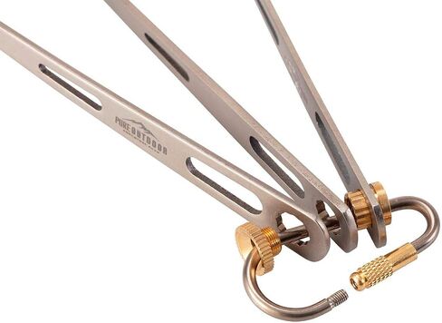 Monoprice Titanium 3-Piece Cutlery Set, Lightweight, Durable, Carabiner Included, Great for Camping, Hiking, and Traveling - Pure Outdoor Collection in Saudi Arabia
