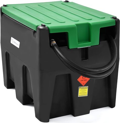 YITAMOTOR Portable Diesel Tank 58 Gallon, Diesel Fuel Tank with 12V Electric Transfer Pump with Auto Fueling Nozzle & 360°Swivel Connector 13.1ft Rubber Hose in Saudi Arabia