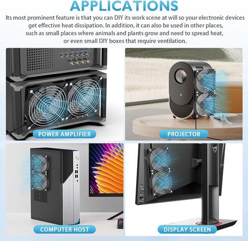 إصدار مراوح 2 × 120 مم، مروحة تعمل بتيار مستمر 12 فولت مع وحدة تحكم في السرعة تيار متردد 110 فولت 120 فولت 220 فولت 240 فولت، سرعة عالية 240 × 120 × 25 مم وتدفق هواء، للتبريد بنفسك، هيكل الخزانة، محطة عمل الخادم، تهوية الغطاء النباتي in Kuwait