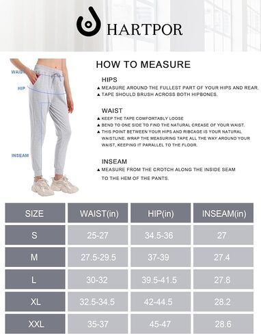 HARTPOR Women's Sweatpants Joggers Cotton Yoga Lounge Sweat Pants Casual Running Athletic Pants with Pockets in Saudi Arabia