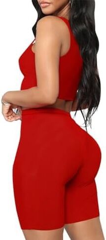 Cropped Sports Shorts Suit High Waist Mid Support in Saudi Arabia
