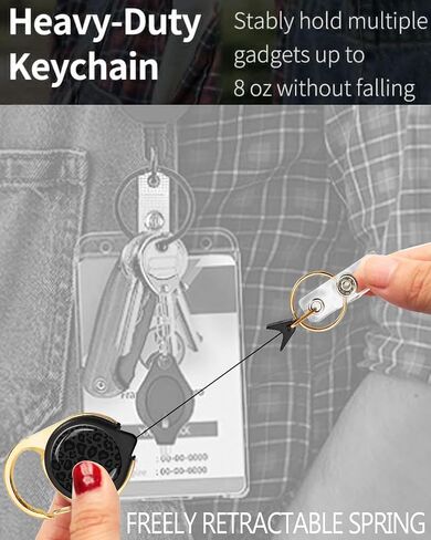 ID Badge Reel Holder, Golden Retractable Badge Holders Heavy Duty with Clip Cute Keychain for Student Teacher Nurses Doctor Office （Cute Black Polka Dot） in Saudi Arabia