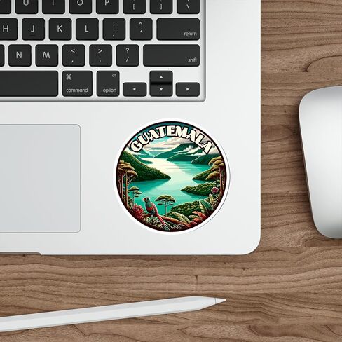 Guatemala Sticker Weatherproof Vintage Decal Vinyl Small Waterproof for Water Bottle Mug Passport Scrapbook Notebook Laptop Tumbler Skateboard Computer Phone 4" in Saudi Arabia