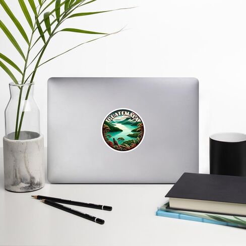 Guatemala Sticker Weatherproof Vintage Decal Vinyl Small Waterproof for Water Bottle Mug Passport Scrapbook Notebook Laptop Tumbler Skateboard Computer Phone 4" in Saudi Arabia