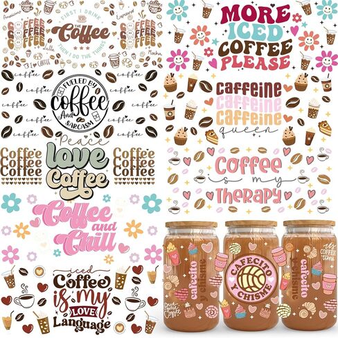 Uv Dtf Cup Wraps for 16 oz Breast Cancer Awareness 9 Sheets Decals Bulk Uvdtf transfer stickers, DTF Wraps Glass Stickers for Cups, Ready to Press Apply Uv Cup Wraps in Saudi Arabia