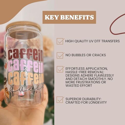 Uv Dtf Cup Wraps for 16 oz Breast Cancer Awareness 9 Sheets Decals Bulk Uvdtf transfer stickers, DTF Wraps Glass Stickers for Cups, Ready to Press Apply Uv Cup Wraps in Saudi Arabia