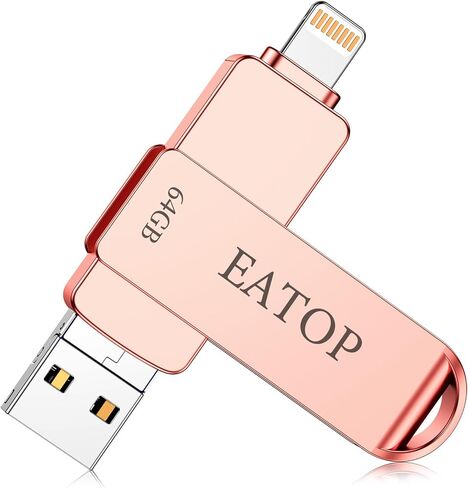 Flash Drives 64GB Intended for iPhone 15, Memory Stick Storage for Photos and Videos, USB External Memory Storage Flash Drive Compatible with iPhone iPad Android and Computers (Rose Gold) in Saudi Arabia