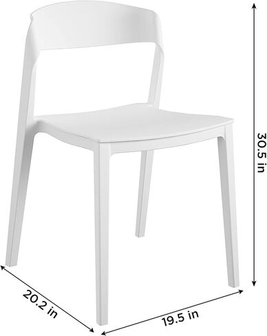 COSCO Outdoor/Indoor Stacking Resin Chair with Ribbon Back, 2-Pack, White in Saudi Arabia