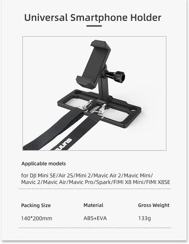 حامل الهاتف اللوحي دعامة تثبيت لجهاز DJI Mini 4 pro/Mini 3/Mavic 3/Air 2S/Mini 2/Mavic Air 2 لجهاز التحكم عن بعد، مشبك ممتد مع ملحقات الطائرة بدون طيار (لحامل الهاتف) in Saudi Arabia