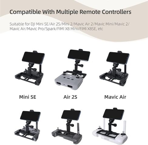 حامل الهاتف اللوحي دعامة تثبيت لجهاز DJI Mini 4 pro/Mini 3/Mavic 3/Air 2S/Mini 2/Mavic Air 2 لجهاز التحكم عن بعد، مشبك ممتد مع ملحقات الطائرة بدون طيار (لحامل الهاتف) in Saudi Arabia