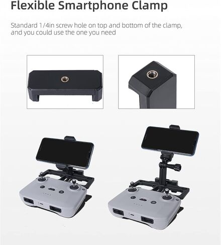 حامل الهاتف اللوحي دعامة تثبيت لجهاز DJI Mini 4 pro/Mini 3/Mavic 3/Air 2S/Mini 2/Mavic Air 2 لجهاز التحكم عن بعد، مشبك ممتد مع ملحقات الطائرة بدون طيار (لحامل الهاتف) in Saudi Arabia
