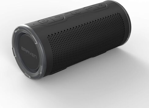 Braven 604202613 BRV-360 - مكبر صوت محمول مقاوم للماء - تقنية بلوتوث اللاسلكية - مكبر صوت 360 درجة - أحمر in Saudi Arabia