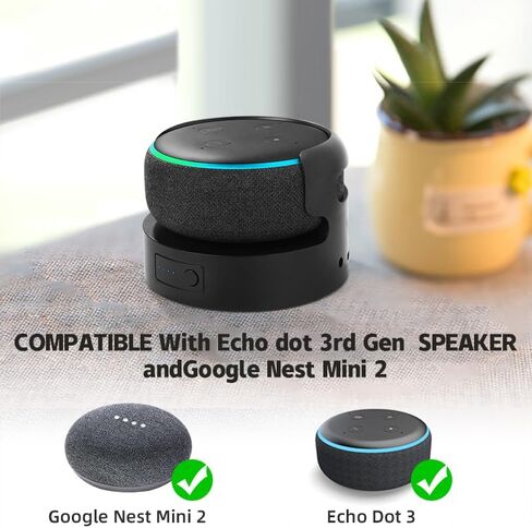 قاعدة بطارية لشاحن D0t الجيل الثالث للبطارية المحمولة لـ D0T 3rd وGoogle Mini 2 بطارية احتياطية 8 ساعات من وقت التشغيل، لا تشمل Dt 3 (أسود 5200) in Kuwait