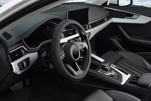 غطاء عجلة القيادة من كافيك، جلد أسود من الألياف الدقيقة، عالمي 15 بوصة، مجموعة من 2 in Kuwait