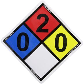 NFPA Sign, Laminated Vinyl Labels, 5 Sign/Pack, 10" x 10"