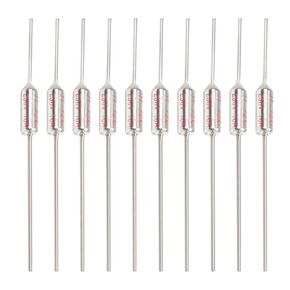 Fielect 10Pcs Fast Blow Thermal Fuses 125 Degree Celsius Thermal Cutoffs Fuse Circuit Cut-Off Temperature Thermal Fuse 250V 10A