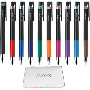 MAYAX Pilot juice up 04 Retractable Gel Ink Pen Ultra Fine Point 0.4mm 12 Colors Set Original Sticky Notes (12color)