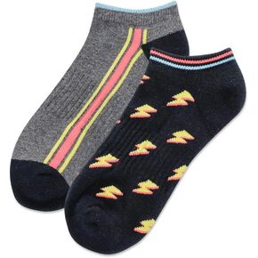 Hotsox Women's Lightning Bolt Low Cut Socks 2 Pair, Women's 9-11