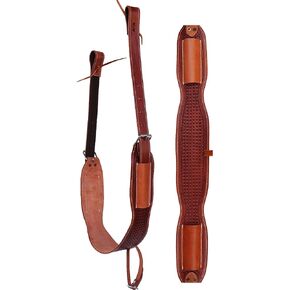 CHALLENGER Horse Western Tooled Leather Rear Flank Back Saddle Cinch w/Billets 9780