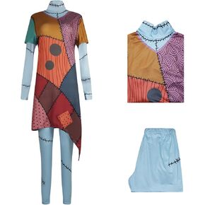 Women's Halloween Costume Long Sleeves Funny Printed Slim A-Line Dresses Christmas Party Dress for Adult Cosplay in Kuwait