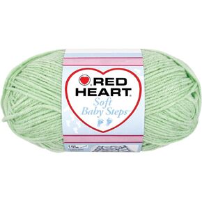 RED HEART Soft Steps Yarn-Baby Green, 1 Pack, Multicolor