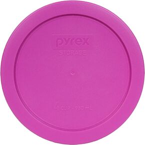 Pyrex 7201-PC 4-Cup Butter Yellow Plastic Storage Lid, Made in USA - 4 Pack