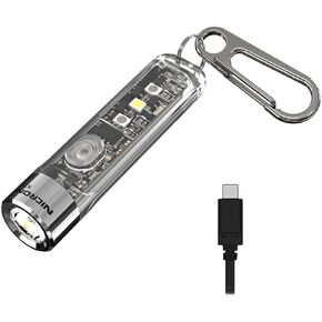 NICRON K11 EDC Flashlight，400 Lumen with Sidelight Handheld Flashlights USB C Rechargeable Pocket Light Mini Keychain Flashlight,for Daily Using,Backpacking,Camping and Hiking