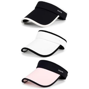 3 Pack Visor Hats for Women Cooling Ice Silk Womens Visor Adjustable Sports Sun Hat