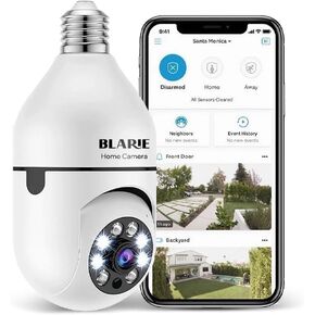 2024 Bright Guard 360 Light Socket Security Camera 360 Outdoor Wireless Light Eagle Eye Camera WiFi Full HD 1080p 5G Wireless Camera Outdoor E27 Night Vision, Infrared, Motion Detection, Optiguard