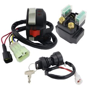 Left Handlebar Switch Control Engine Start Run Off Headlight & Solenoid Relay & Ignition Switch for Yamaha Big Bear 250 Bruin 250 350 Grizzly 350 Raptor 350 660 Wolverine 350 5LP-83973-01-00