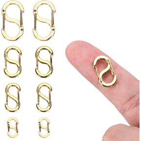 8pcs Double Opening Shortener Clasps, Necklace Clasp and Closures Stainless Steel Bracelet Connectors Necklace Clip Shortener Charm Clasp for DIY Jewelry Making and Repair (4 Sizes, Silver)