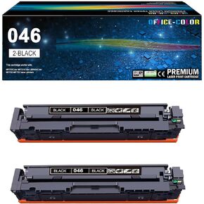 046 Black MF733Cdw Toner Cartridge Replacement for Canon 046 CRG-046 Toner for Color imageCLASS MF733Cdw MF731Cdw MF735Cdw LBP654Cdw Printer Ink (2-Black)