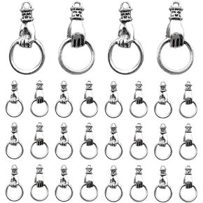 60pcs Hand Grip Ring Alloy Pendant, Round Beaded Pendant Bulk Hand Shaped Charms for Bracelet Necklace Earrings Jewelry Crafting Christmas Halloween Jewelry Gift