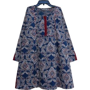 ABHA Block Print Hand Embroidered Embellished Pure Cotton Tunic Top Kurti