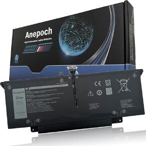 JHT2H Laptop Battery Replacement for Dell Latitude 7310 7410 Series Notebook P34S P34S001 4V5X2 Y7HR3 35J09 HRGYV WY9MP XMV7T 009YYF 7CXN6 T3JWC XMT81 0YJ9RP K36KR YY3GJ 7.6V 52Wh 6500mAh in Kuwait