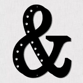 Resama 11" Black Metal Letter Wall Decor, Visual 3D Letter Sign Wall Decor Large Alphabet Decorative Farmhouse Hanging for Living Room Bedroom Office Party (B)