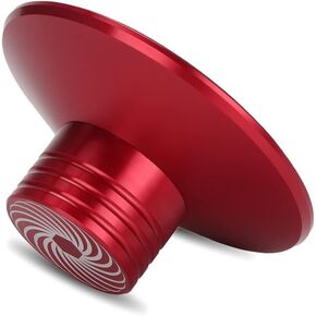 Record Clamp Audio Disc Turntable Aluminum Record Player Weight Disc Stabilizer Vibration Reducer(Red)