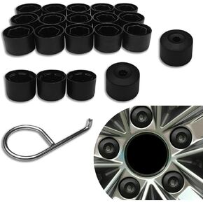 20PCS Car Wheel Lug Nut Bolt Cover Caps, 17mm Inner Hexagon Dustproof Tire Screw Cap,Wheel Bolt Cover Dismantle Replacement 1K0 601 173 for VW, Jetta Beetle Passat GTI CC